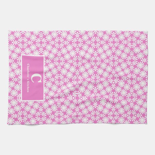 Linge De Cuisine Floral rose (Horizontal)