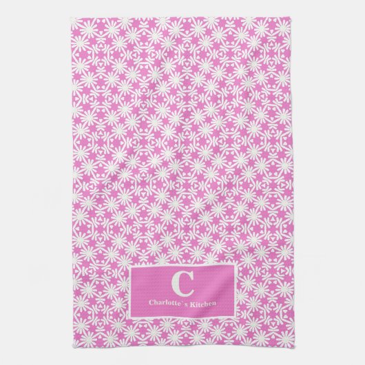 Linge De Cuisine Floral rose (Vertical)