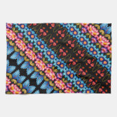 Linge De Cuisine Floral rose et bleu (Horizontal)