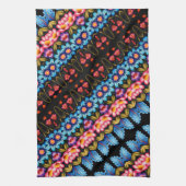 Linge De Cuisine Floral rose et bleu (Vertical)