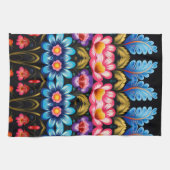 Linge De Cuisine Floral rose et bleu (Horizontal)