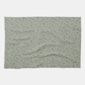 Linge De Cuisine Floral vert olive (Horizontal)