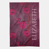 Linge De Cuisine Floral violet victorien (Vertical)