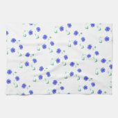 Linge De Cuisine Flore bleu mauve (Horizontal)