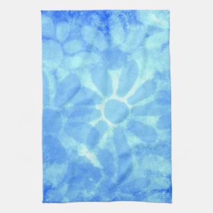 Linge De Cuisine Flore Bleu Varié Marguerites Fleurs