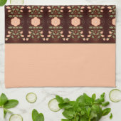 Linge De Cuisine Flore de pêche légère (Plié)