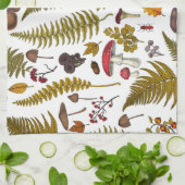 Linge De Cuisine Flore et faune boisées 2 (Plié)