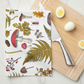 Linge De Cuisine Flore et faune boisées 2 (Quart Plié)