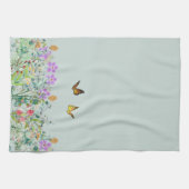 Linge De Cuisine Flore fleur sauvage et papillons (Horizontal)