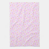 Linge De Cuisine Flore Pastel Retro Daisy sur rose pâle (Vertical)
