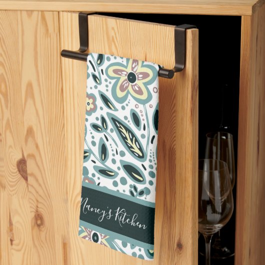 Linge De Cuisine Flore personnalisée (Pliage en tiers)