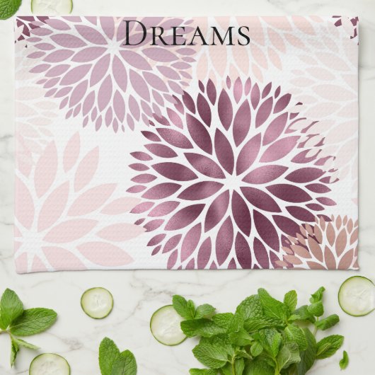 Linge De Cuisine Flore rose Chic élégant (Plié)