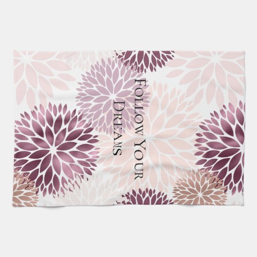 Linge De Cuisine Flore rose Chic élégant (Horizontal)