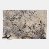 Linge De Cuisine Flore tatouée I (Horizontal)