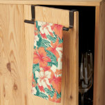 Linge De Cuisine Flore tropicale hawaïenne motif<br><div class="desc">Une ambiance hawaïenne esthétique avec des fleurs tropicales colorées et des feuilles verts dans un motif sans couture.</div>