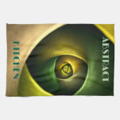 Linge De Cuisine Flore verte Florale moderne Art Abstrait Motif #23 (Horizontal)