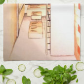 Linge De Cuisine Floridian Moderne Cuisine Rendé Perspective sur un (Plié)