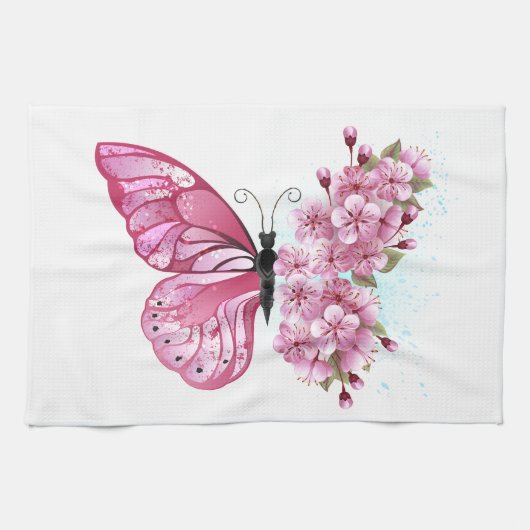 Linge De Cuisine Flower Butterfly (Horizontal)