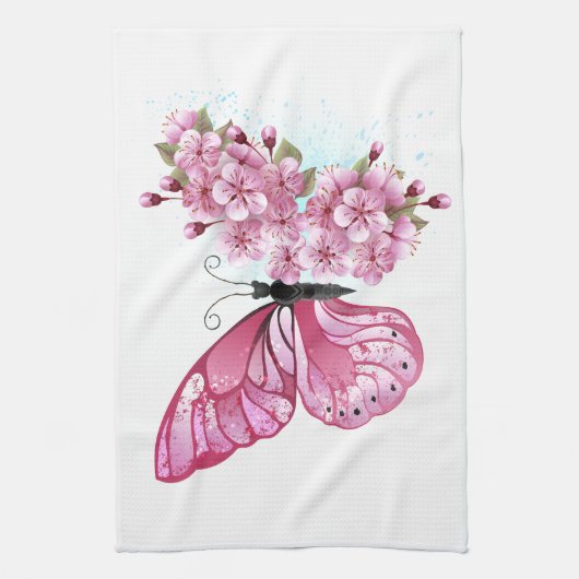 Linge De Cuisine Flower Butterfly (Vertical)