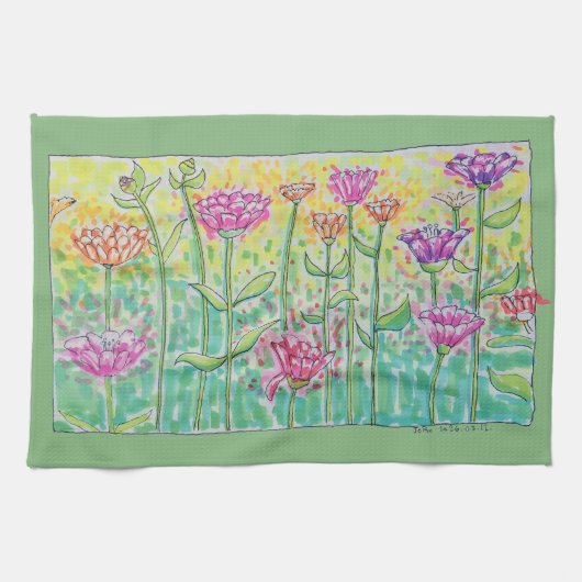 Linge De Cuisine Flower Field (Horizontal)