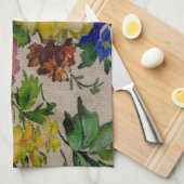 Linge De Cuisine Flowers japandi colors texture (Quart Plié)