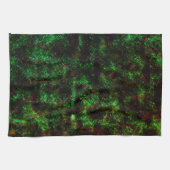 Linge De Cuisine Fluctuation des taches sombres sur le vert foncé (Horizontal)