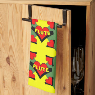 Linge De Cuisine Flûte sur le coeur