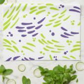 Linge De Cuisine Flux de chaux vert et pourpre (Plié)