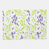 Linge De Cuisine Flux de chaux vert et pourpre (Horizontal)