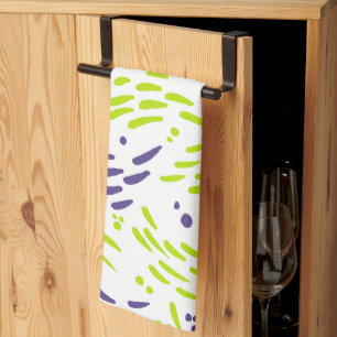 Linge De Cuisine Flux de chaux vert et pourpre