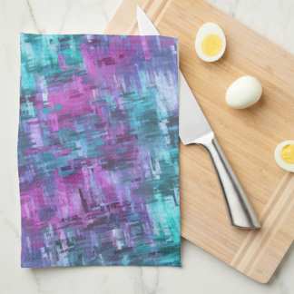 Linge De Cuisine flux numérique digihatch - sarcelle et violet :