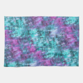 Linge De Cuisine flux numérique digihatch - sarcelle et violet : (Horizontal)