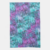 Linge De Cuisine flux numérique digihatch - sarcelle et violet : (Vertical)