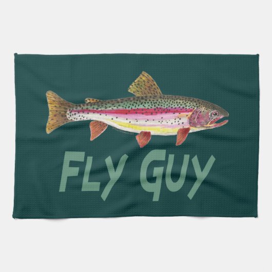 Linge De Cuisine Fly Fly de truite arc-en-ciel (Horizontal)