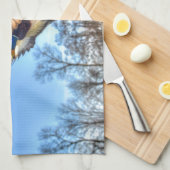 Linge De Cuisine Flying Mallard Duck Drake Wildlife Photo (Quart Plié)