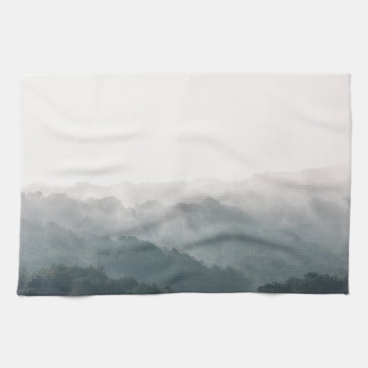 Linge De Cuisine Foggy Forest Nature (Horizontal)