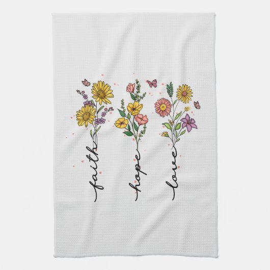 Linge De Cuisine Foi-Espoir-Amour (Vertical)