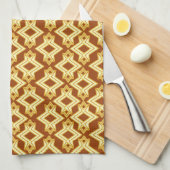 Linge De Cuisine Fond d'écran Art Déco Motif, Brown doré (Quart Plié)