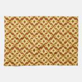 Linge De Cuisine Fond d'écran Art Déco Motif, Brown doré (Horizontal)