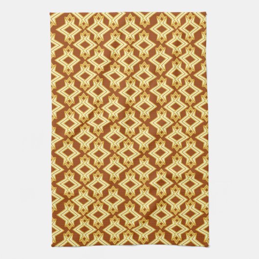 Linge De Cuisine Fond d'écran Art Déco Motif, Brown doré (Vertical)