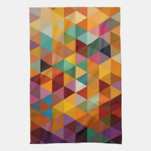 Linge De Cuisine Fond vintage de motif de triangles