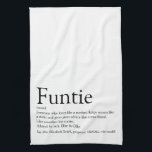 Linge De Cuisine Fondations, Tante, Tante Définition Typographie Mo<br><div class="desc">Personnalisez-vous pour votre Funtie,  Tante ou Tante préférée pour créer un cadeau unique. Une façon parfaite de lui montrer à quel point elle est extraordinaire chaque jour. Conçu par Thisisnotme©</div>