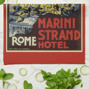 Linge De Cuisine Fontaine de Trevi vintage, Hôtel Marini Strand, Ro