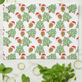Linge De Cuisine Football de Noël (Plié)