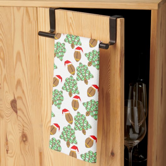 Linge De Cuisine Football de Noël (Pliage en tiers)