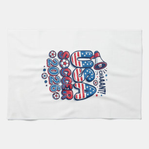 Linge De Cuisine Football USA 2026 Typographie Pays Gras Tra