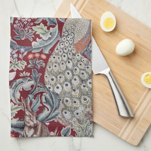 Linge De Cuisine Forest Animals, William Morris (Quart Plié)