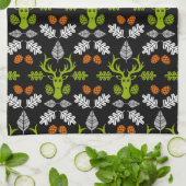 Linge De Cuisine Forest Deer Nature Print (Plié)