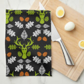 Linge De Cuisine Forest Deer Nature Print (Quart Plié)