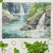 Linge De Cuisine Forest Waterfall (Plié)
